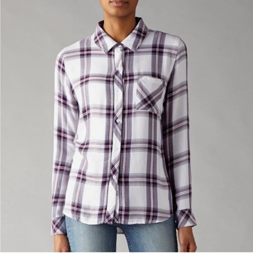 Rails Hunter Plaid Button Down Blouse - image 1
